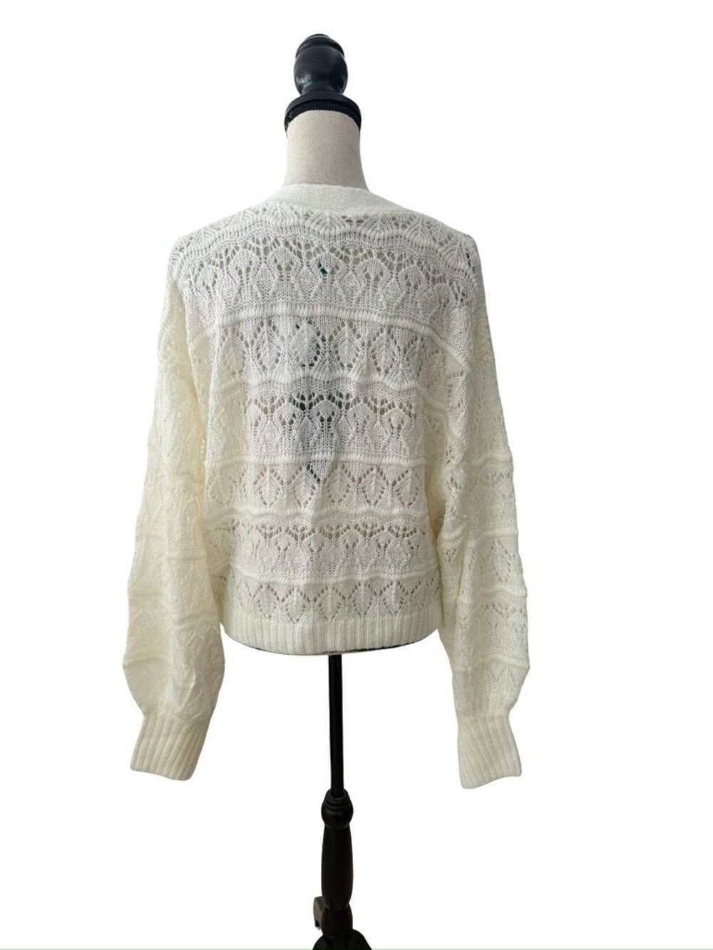 FARM Rio NWT white textured knit cardigan size XL - Picture 4 of 7
